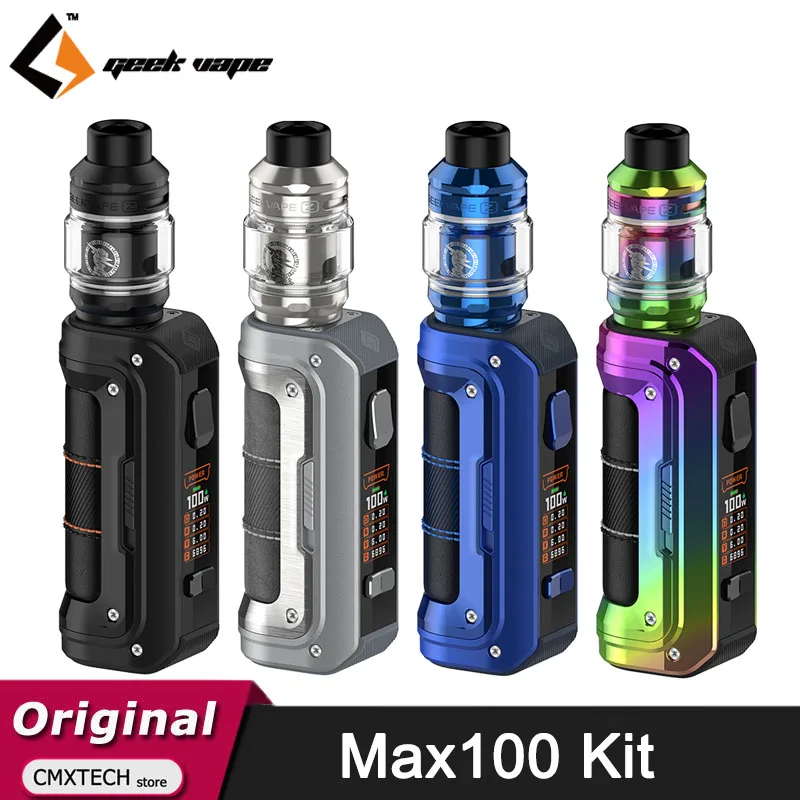 الأصلي GeekVape Max100 عدة 100 واط صندوق Mod Vape 5.5 مللي Z الفرعية أوم 2021 خزان سيجارة إلكترونية صالح 21700/18650 بطارية