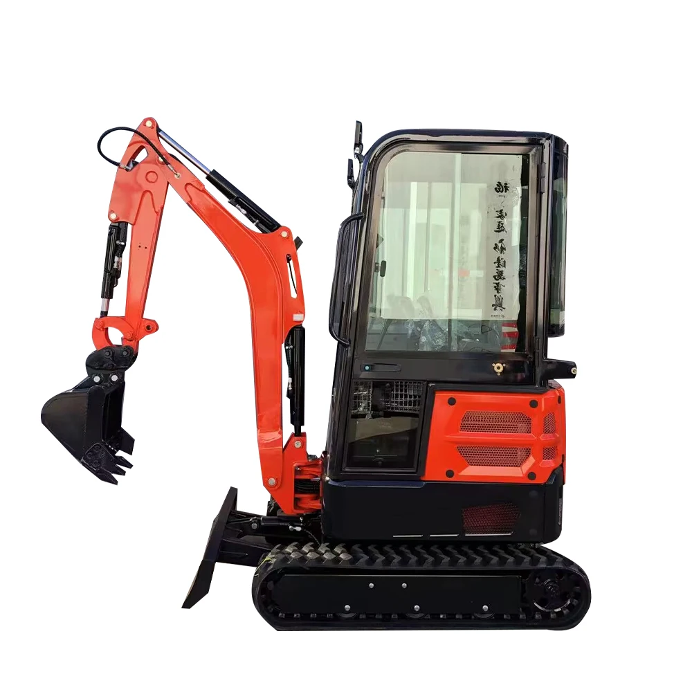 Excavadora compacta de pista de goma Flexible, Mini excavadora diésel de 2 toneladas con EPA/CE/EURO