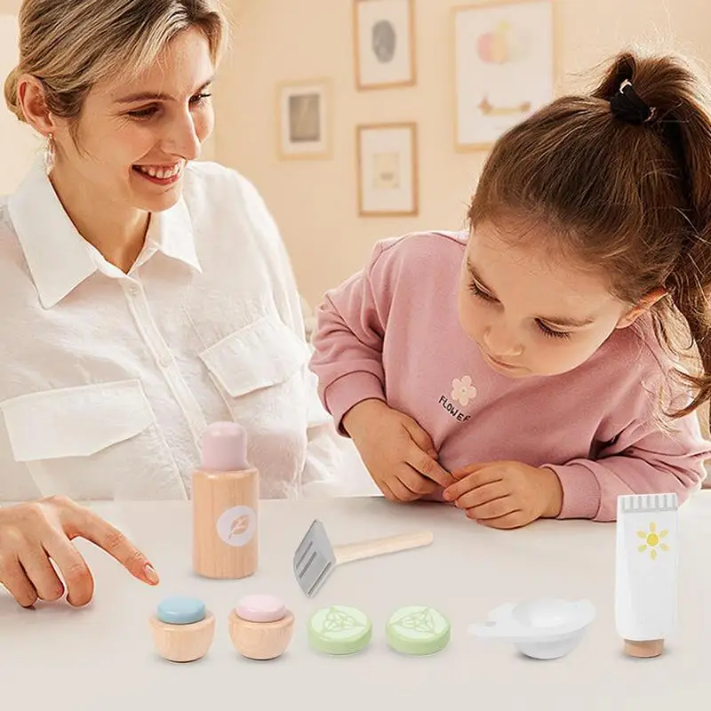 Trucco finta Set da gioco gioco di imitazione per bambini Set di giocattoli per salone di bellezza Kit di trucco per giochi di imitazione leggero per bambini di età superiore a 3 anni