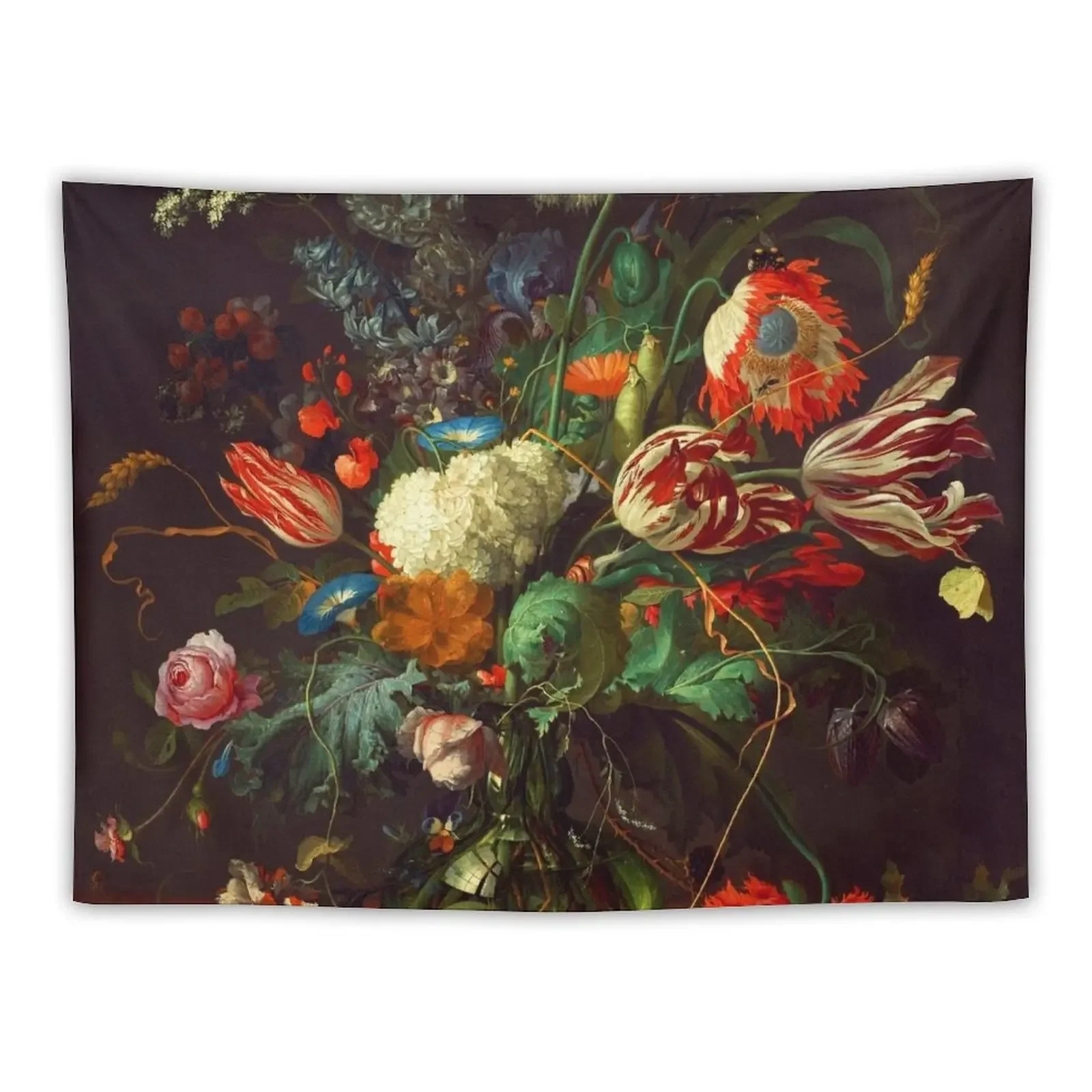 Jan Davidsz. de Heem Vase of Flowers Tapestry Aesthetic Home Decor Aesthetic Room Decoration Living Room Decoration Tapestry