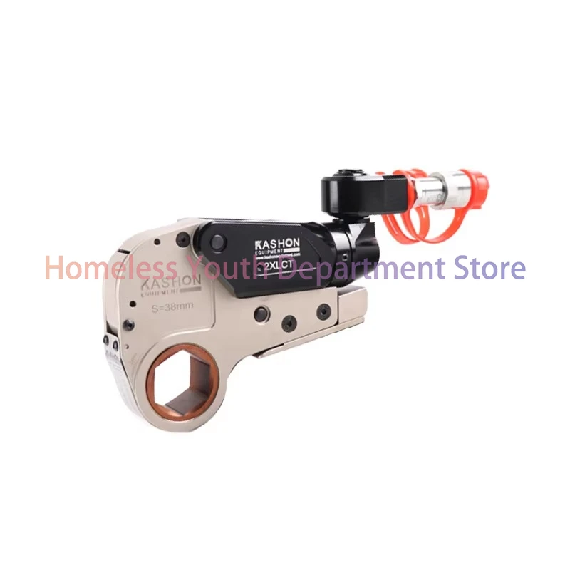 

2XLCT 244-2534Nm Equivalent Low Profile Hydraulic Torque Wrench Nut Bolt Gun Ratchet Box Hollow Hexagon 2XLCT
