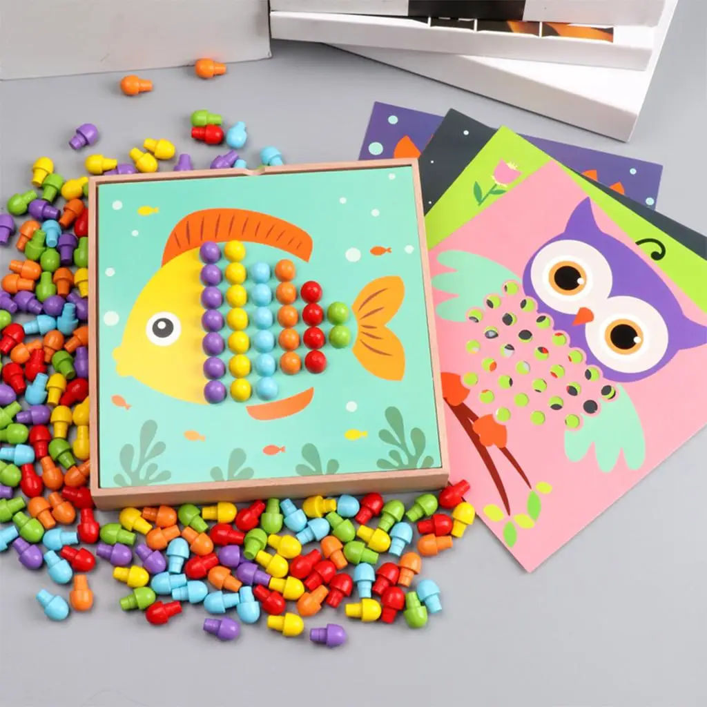 

Mushroom Peg Puzzle Arts And Crafts 3D Puzzles 184Pcs DIY for Party Girls