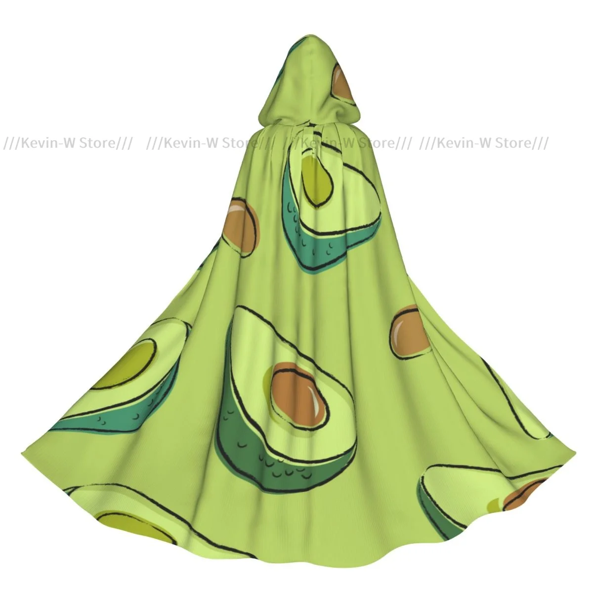 

Long Cape Cloak Avocado With Bone Hooded Cloak Coat Autumn Hoodies