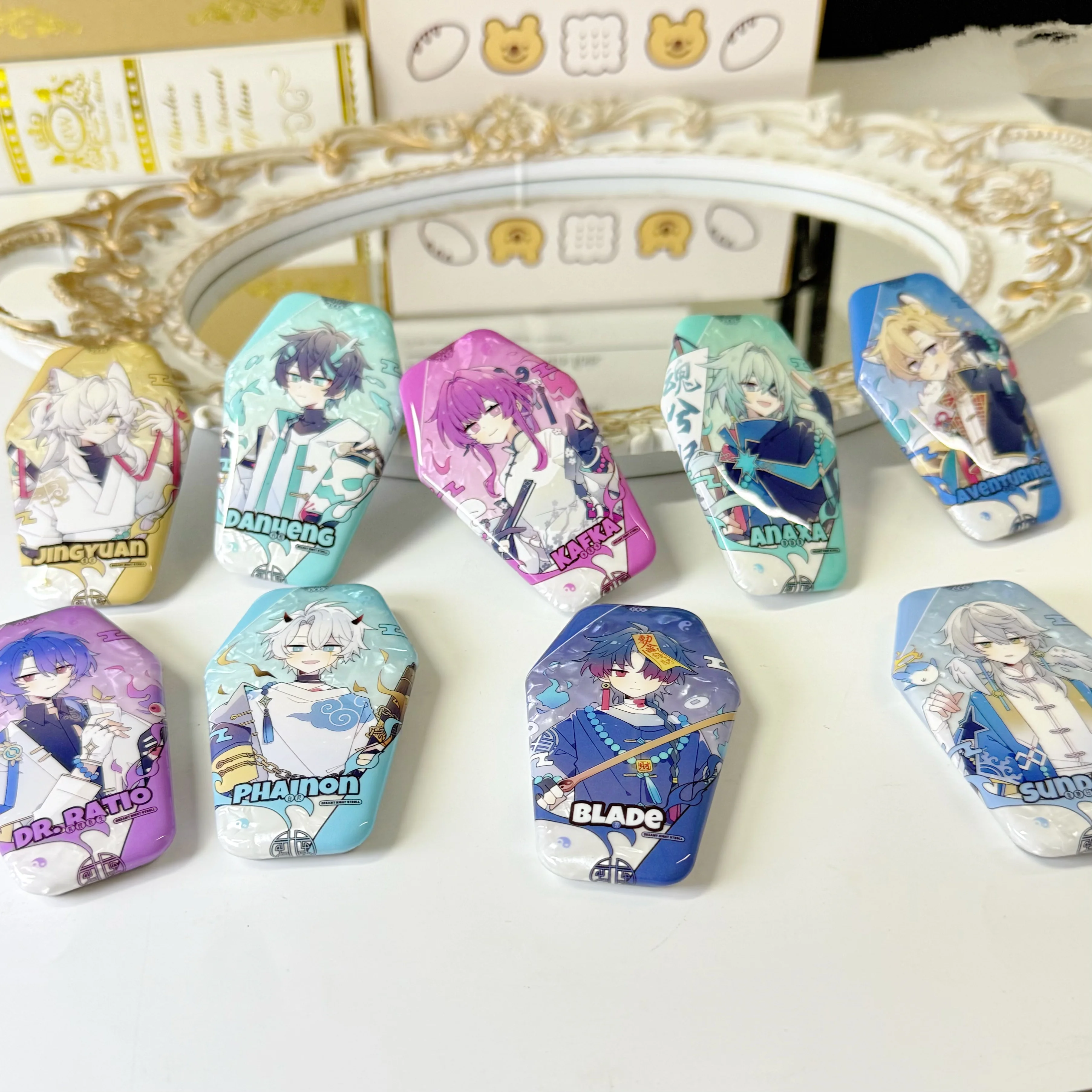 

Honkai: Star Rail Phainon DanHeng Anaxa Косплей Аниме жесть квадратный значок брошь эмблема мультяшная брошь аксессуары Рождество