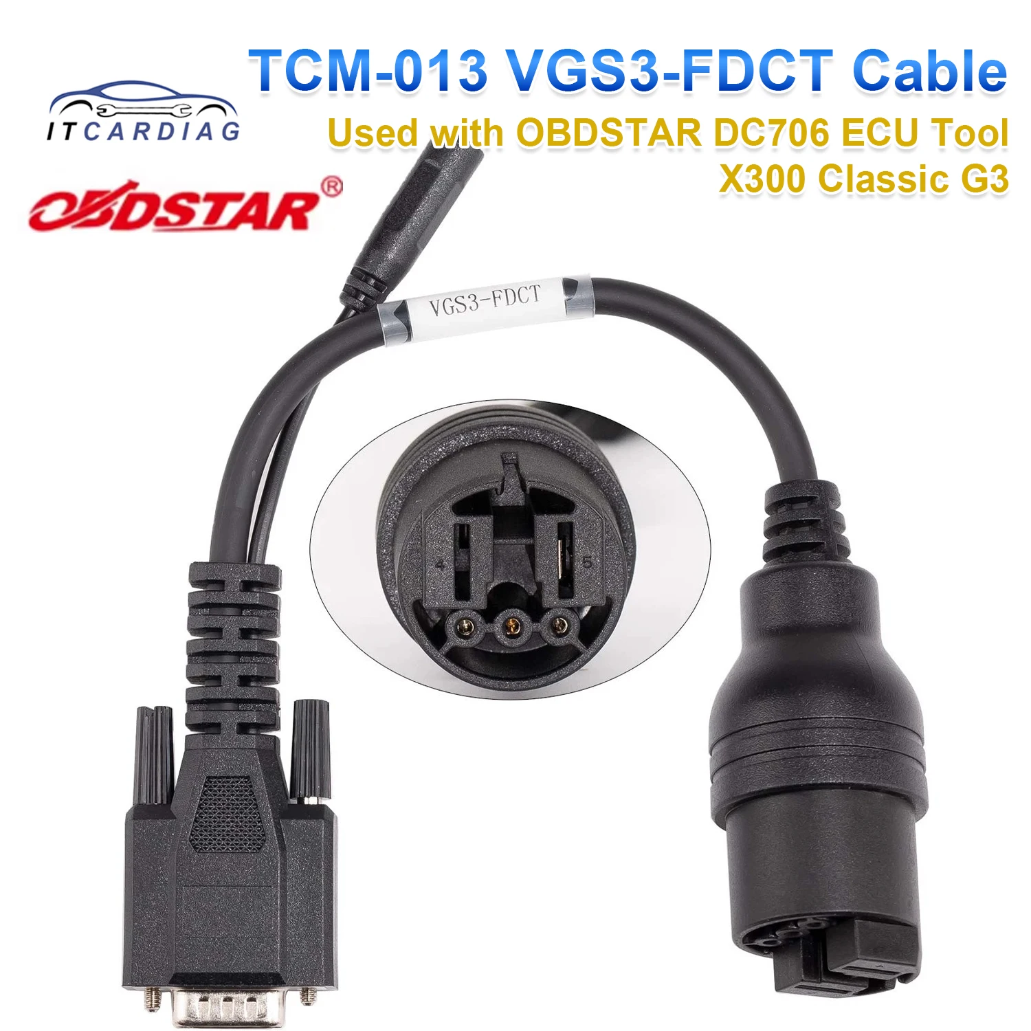 

OBDSTAR TCM-013 VGS3 FDCT Gearbox Adapter Connector for Benz for DC706 and X300 Classic G3 ECU TCU Programmer