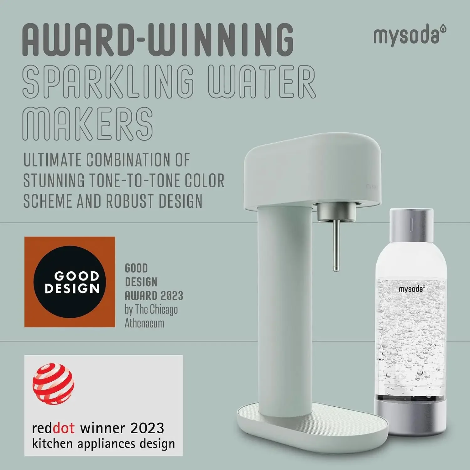 Ruby 2 Carbonated Water Machine, with 1L Bottle - Pigeon | Silent Aluminum Sparkling Water Maker with 1L Bottle. Ideal