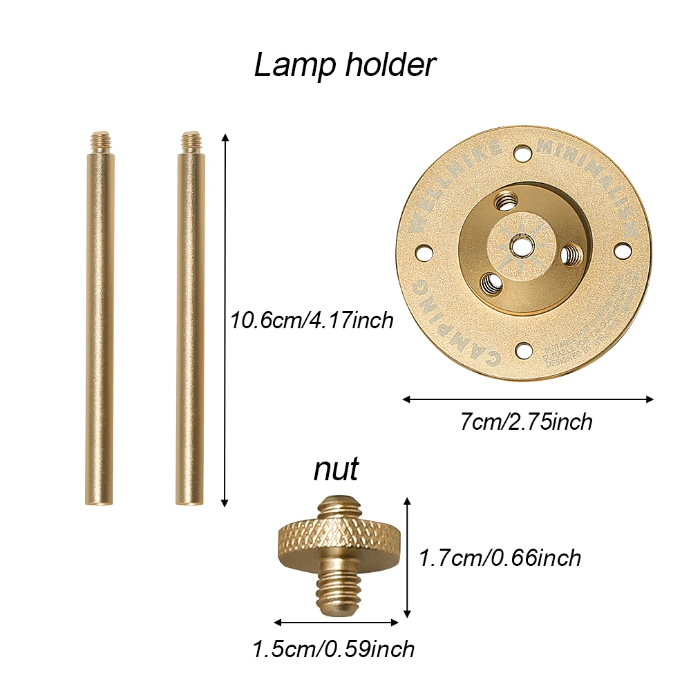 Camping Lights Support Foldable Detachable Stand Aluminum Lantern Stand Holder for Goalzero Blackdog 38 Explore Lamps Stand
