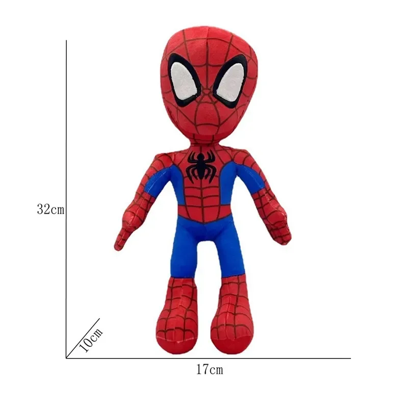 32CM Anime Avengers Spiderman Plüschtiere aus dem Spider-Verse, Gwen, Peter Parker, Noir Puppen, Weiche Stofftiere als Geschenk für Kinder