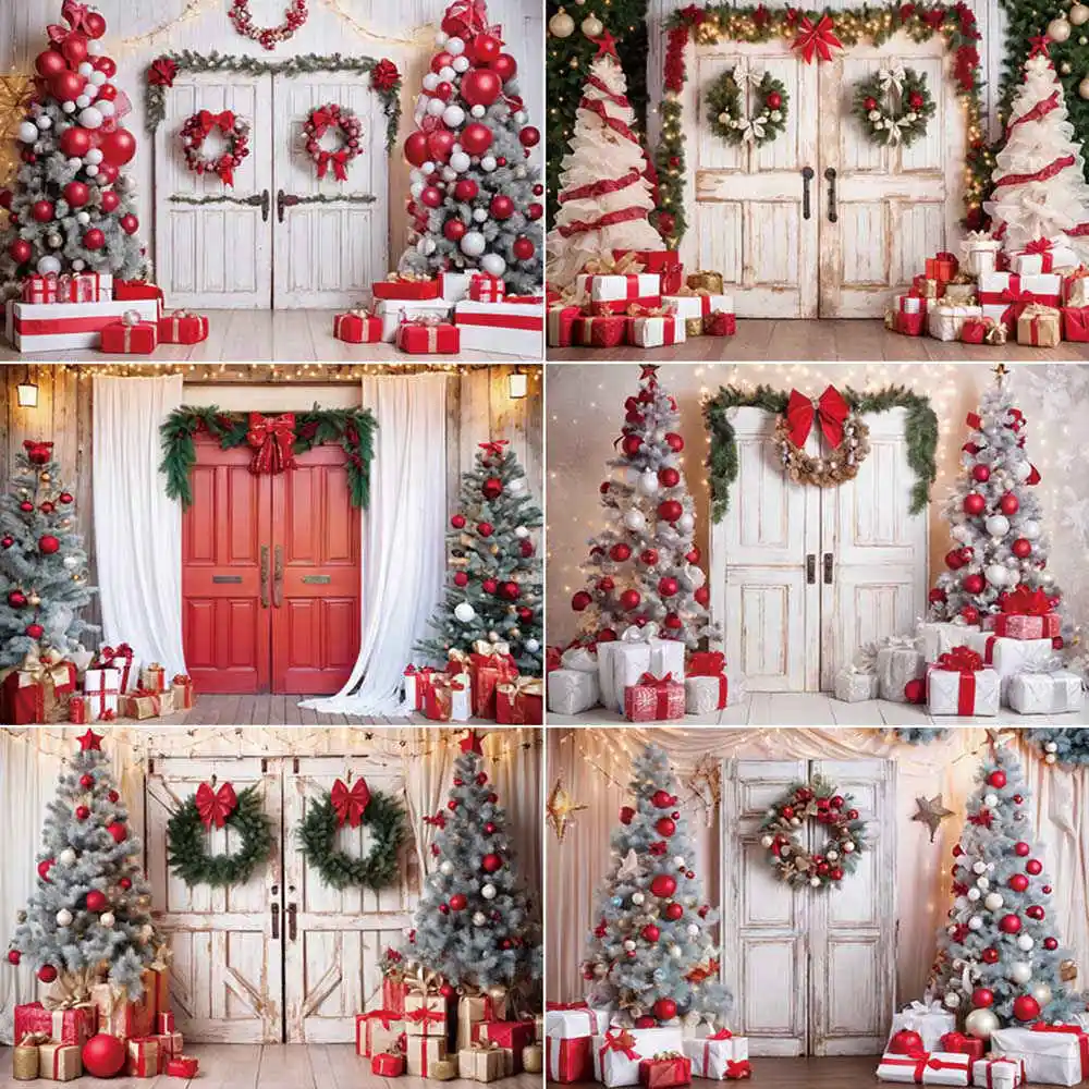 

MOON.QG Big Christmas Tree Gifts Photography Backdrop 2025 Home Decoration New Year Photo Background Photographic Shooting Props