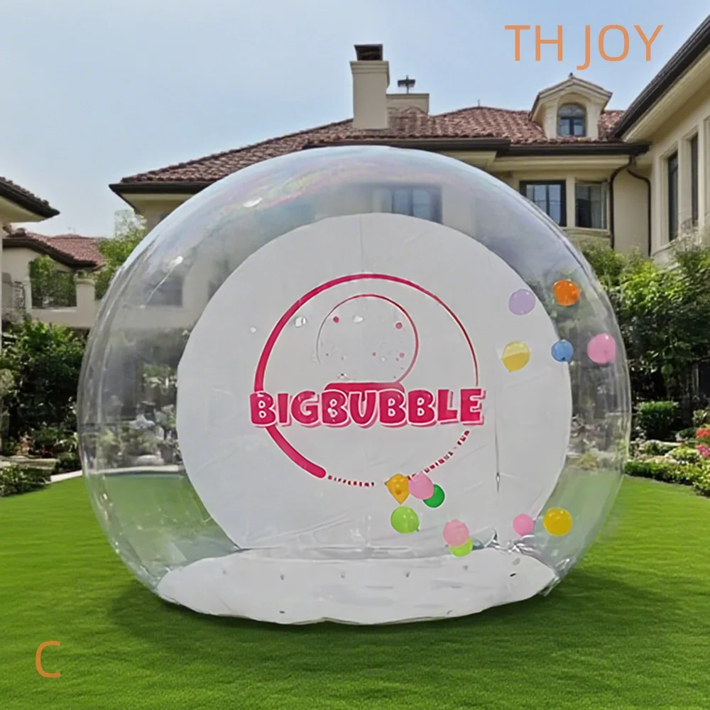 fast air ship to door,big Inflatable bubble house Human Size clear tent inflatable snow globe with tunnel for Christmas