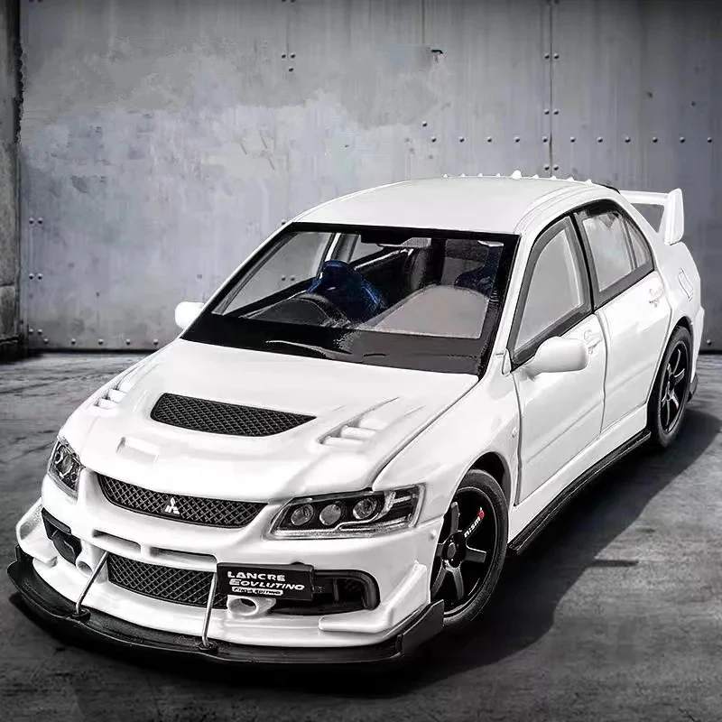 1:32 Lancer Evolution EVO IX 9 Sports Car Alloy Model Diecasts Metal Racing Vehicles Model Sound Light Toy Gifts