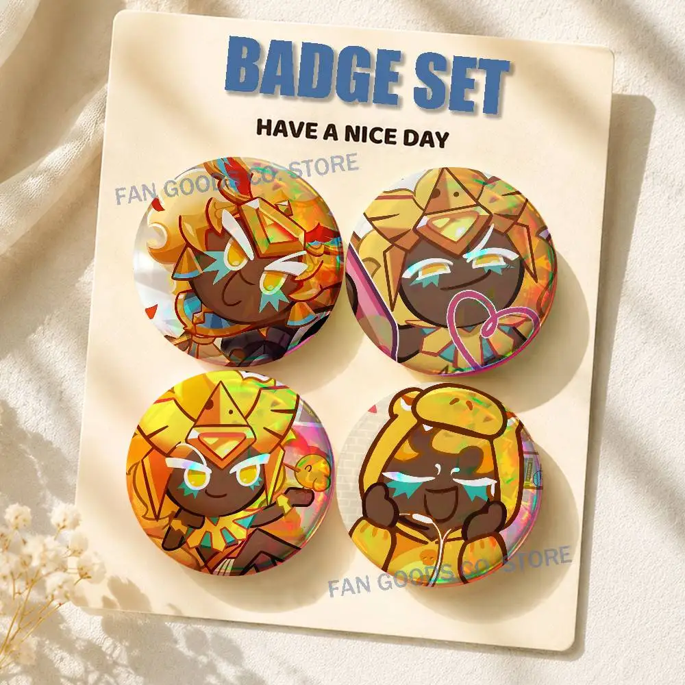 G-Golden Cheese C-Cookie 2-piece set Pins Backpack Clothes Jewelry Accessories Cartoon Round Brooch Button Badge Collection Gift