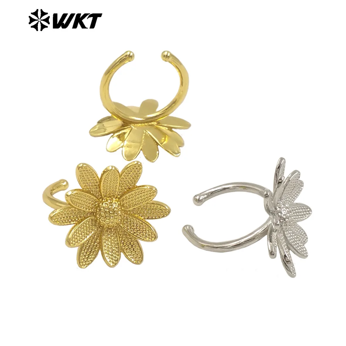 WT-R550 Hot Selling Unique Lotus Design Flower Can Be Adjustable Ring Delicate For Girls Dating Jewelry Accessory