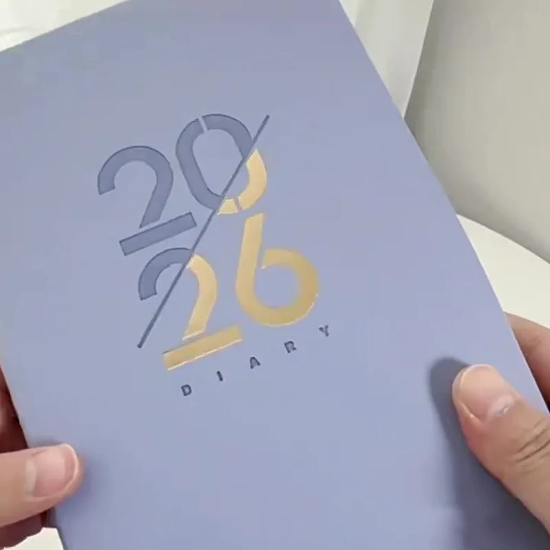 مخطط جديد 2026 A5 مع ختم رقائق الذهب، دفتر تقويم شهري أسبوعي يومي باللغة الإنجليزية لمنظم جدول مكتب المدرسة #4