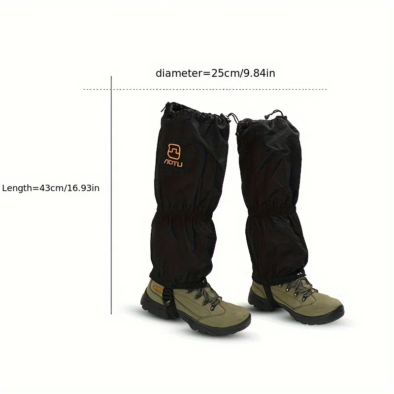 1 Pair Waterproof Leg Gaiters Hiking Trekking Gaiters Breathable Legging Skiing Shoes Cover Legs Protection Guard For Camping