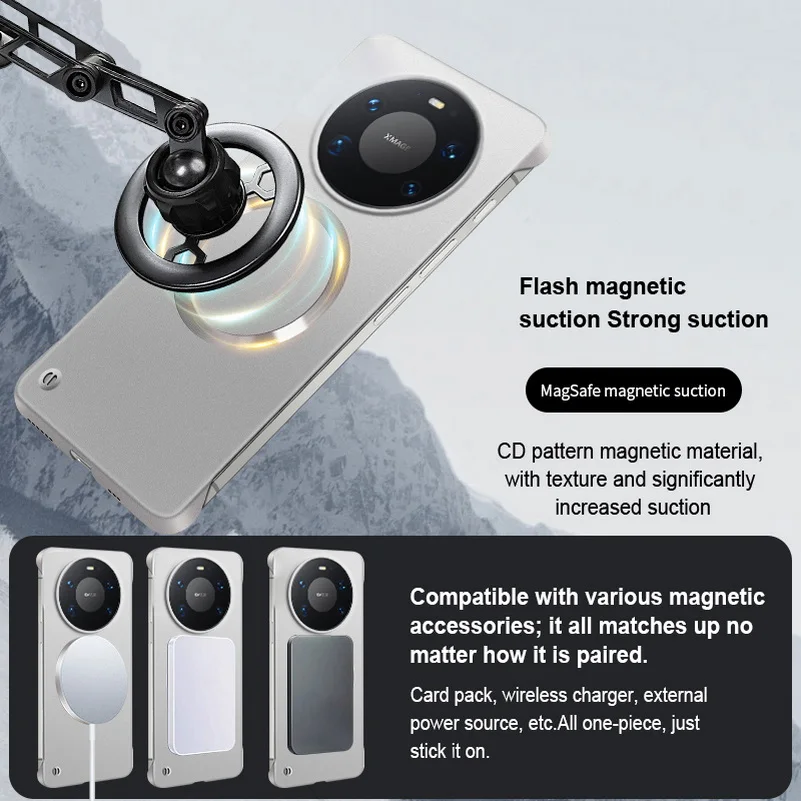 Slim Bezels with Magnetic Ring Case for Huawei Mate 80 Pro Max 80 pro 70 60 Pura 80 Ultra 70 pro + P60 Camera Protect Cover