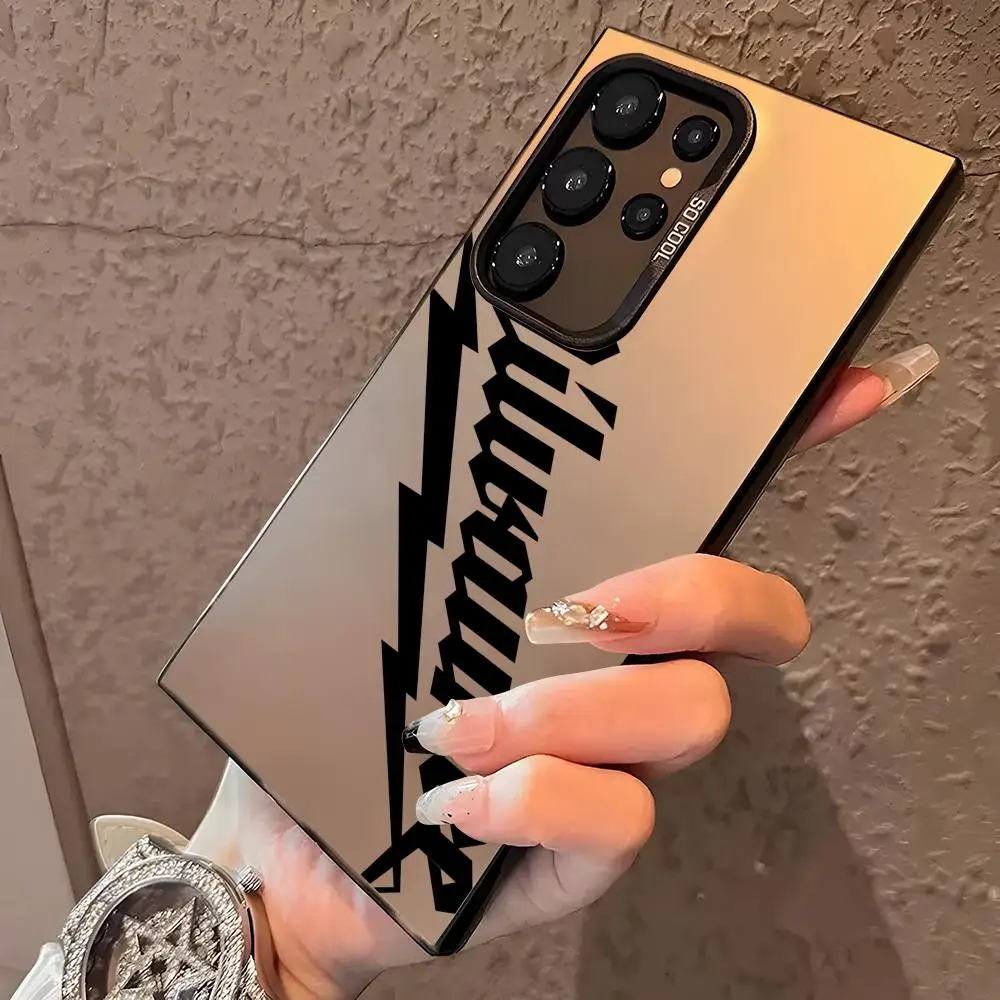 حافظة لهاتف سامسونج جالاكسي S25 Edge S24 S23 S22 S21 S20 Ultra Funda غطاء فضي من السيليكون