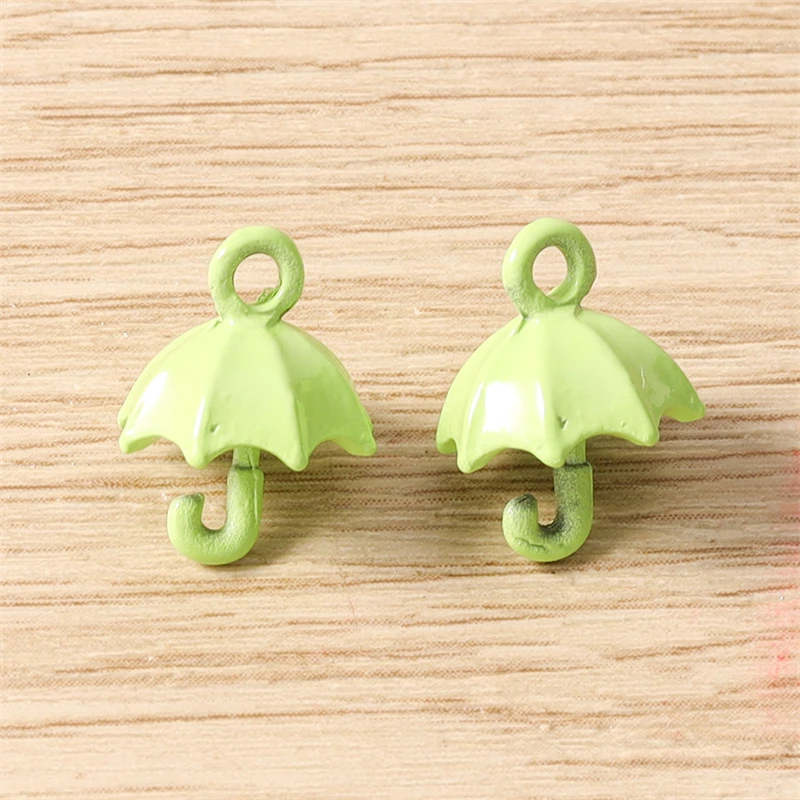 5 Stück 11x14mm Cartoon 3D Emaille Regenschirm-Anhänger für die Herstellung von Halsketten, Ohrringen, Armbändern, DIY-Bastelarbeiten, Schmuckzubehör – Detail 10
