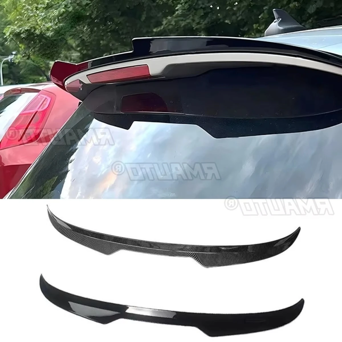 

For Ford Fiesta MK8 Standard 2017-2024 Car Rear Roof Spoiler Wing Modification Part Rear Roof Spoiler Wing Exterior Part