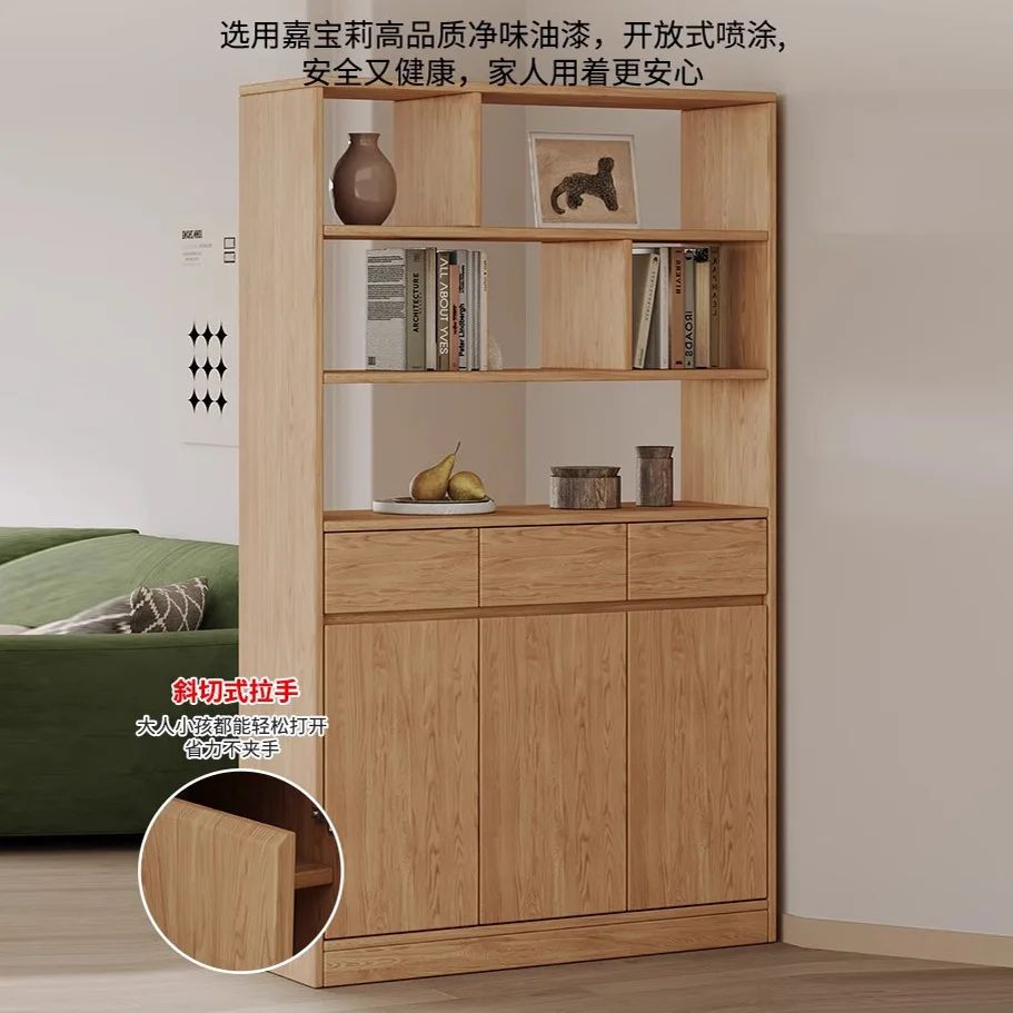 Solid wood shoe cabinet household door entrance door entrance cabinet integrated free installation storage cabinet storage cabin