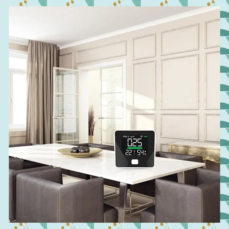 

A71P 2X Tuya Wi-Fi измеритель качества воздуха PM2.5 тестер температуры и влажности портативный светодиодный дисплей для домашнего офиса