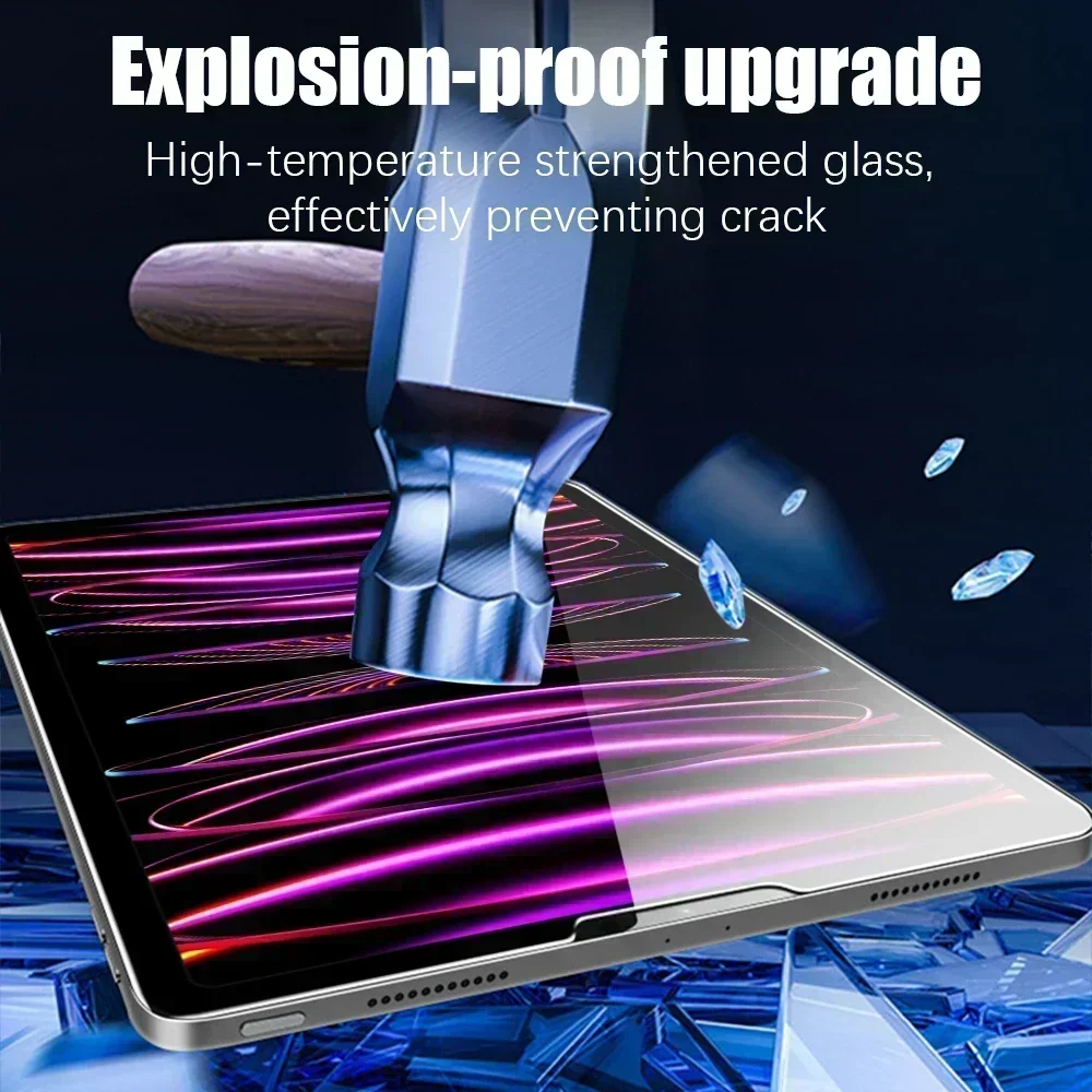 For Ipad Pro 13 11 12.9 6th 2024 Air 4 5 M4 M2 Tempered Glass Screen Protector For 9 9th 10 10th Gen Mini 6 10.2 Film Accessory