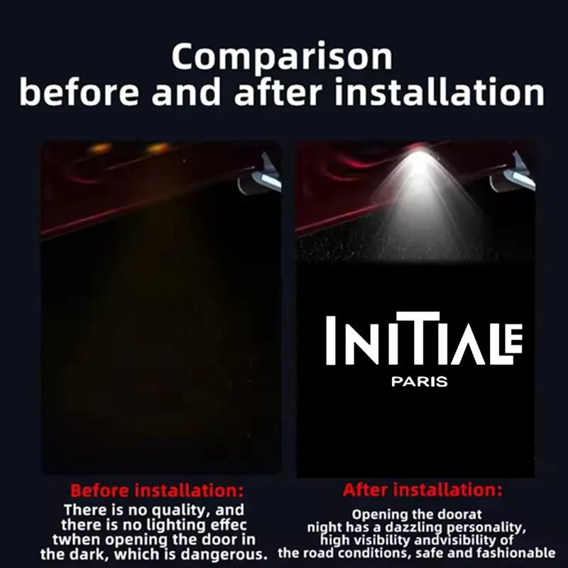 

2PCS For Renault INITIALE Koleos Initiale QM5 SM5 SM7 EX2 Samsung Led Lights Car Door Projector Welcome Lamp Accessories