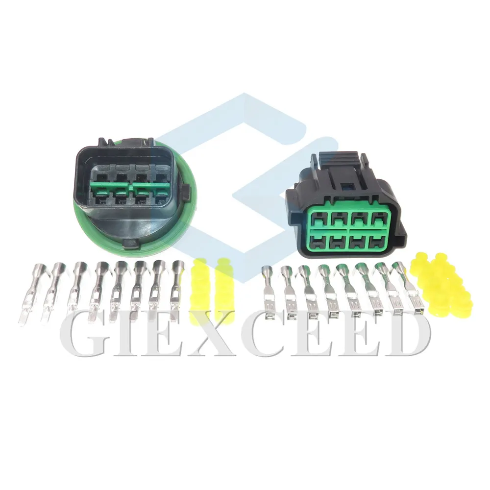 

2 Sets 8 Pin HP066-08021 Female Automotive Headlight Plug AC Assembly Socket For KIA K2 K3 K5 HYUNDAI Sonata MISTRA