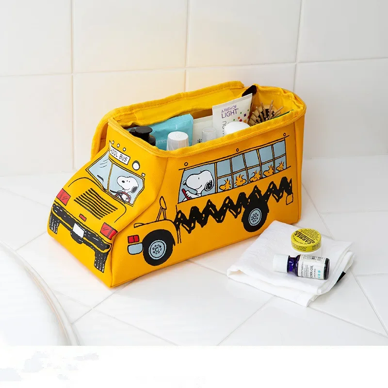 Cartoon Animation Snoopy Creative New Car Style Cosmetic Bag Handbag Toiletry Bag Storage Bag