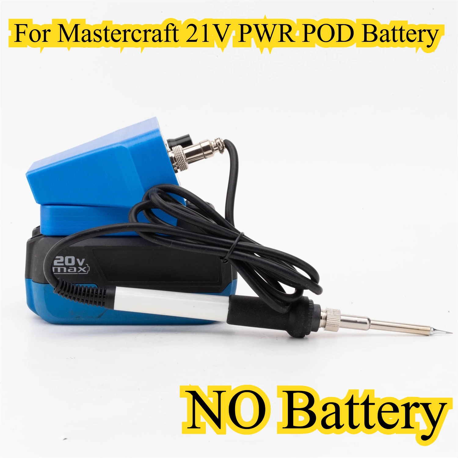 

Cordless Digital Soldering Iron Compatible with Mastercraft 21V PWR POD Battery, Portable Rechargeable Welding for DIY Repair