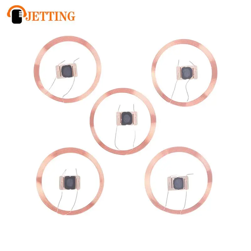 Chip Keyfob regravável UID, bobina auto-adesiva RFID, UID, mutável, 13.56MHz, 21.6mm, 5pcs