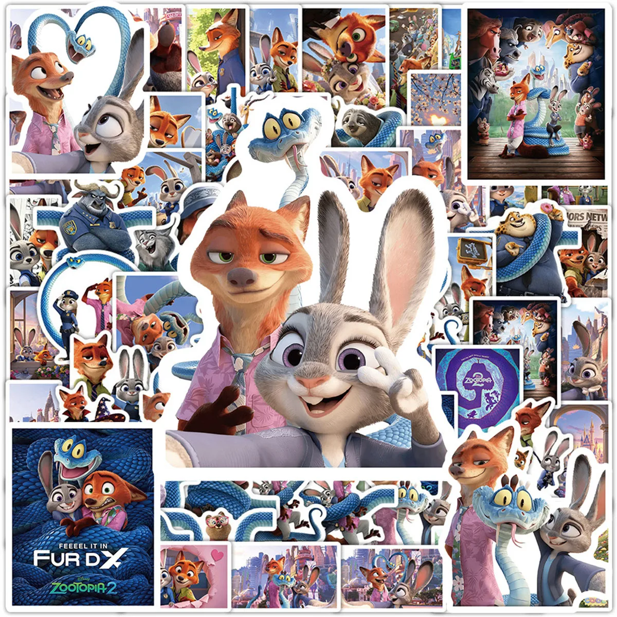 

60/120pcs Movie Zootopia 2 Cartoon Graffiti Stickers Cute Judy Nick Decals DIY Notebook Laptop Bike Funny Anime Sticker