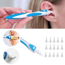 Ear Wax Removal Tool Soft Silicone Spiral Ear Cleaning 16 Replacement Heads Removal Ears Cleaner Plugs Spirals Care