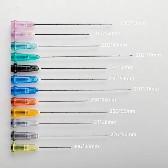 50 قطعة قنية ذات طرف حاد يمكن التخلص منها 18 جرام 100 مللي متر-أدوات تحديد الوجه والشفاه والرقبة ورفع الجسم #1