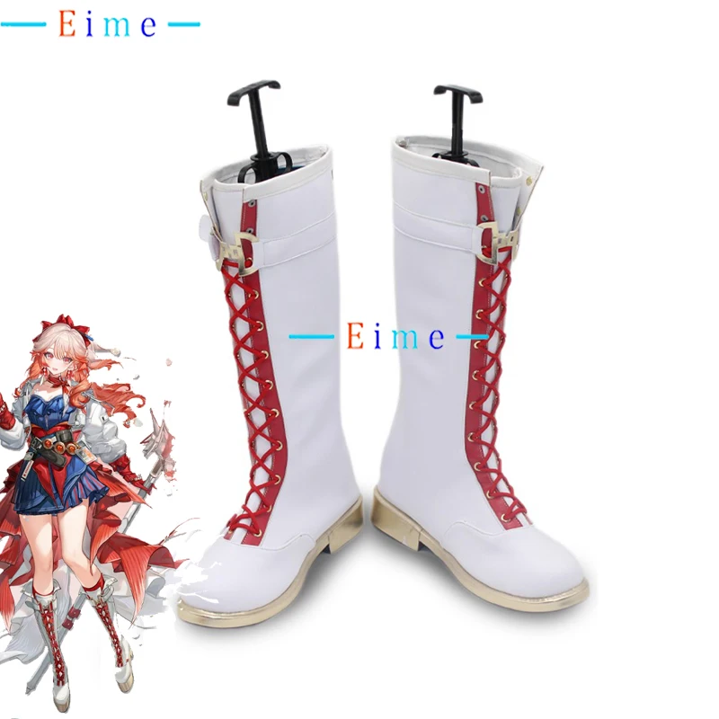 

Game Arknights Haruka Cosplay Shoes Halloween Carnival Boots Cosplay Prop PU Leather Shoes Custom Made