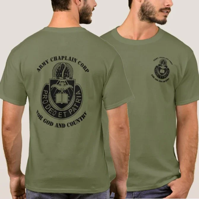 Army Chaplain Corp Crest T-Shirt. Summer Cotton Short Sleeve O-Neck Mens T Shirt New S-3XL