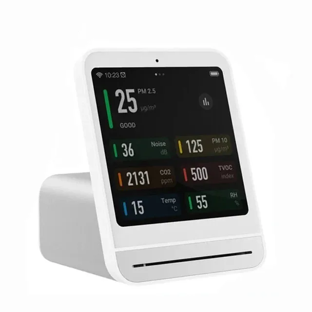 Smart Air Quality Monitor 2 Sensor Detector Noise and Dust Monitor Clock,