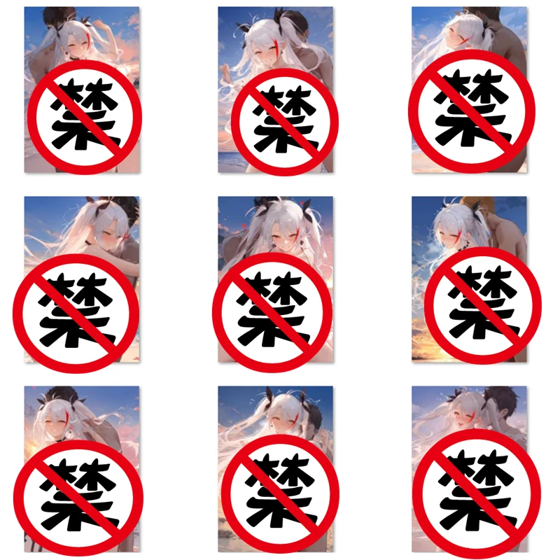 

9Pcs/set Anime goddess Cards Azur Lane KMS Prinz Eugen ACG Sexy Nude Card Toy Gift Game Homemade Anime Comic Collection Cards