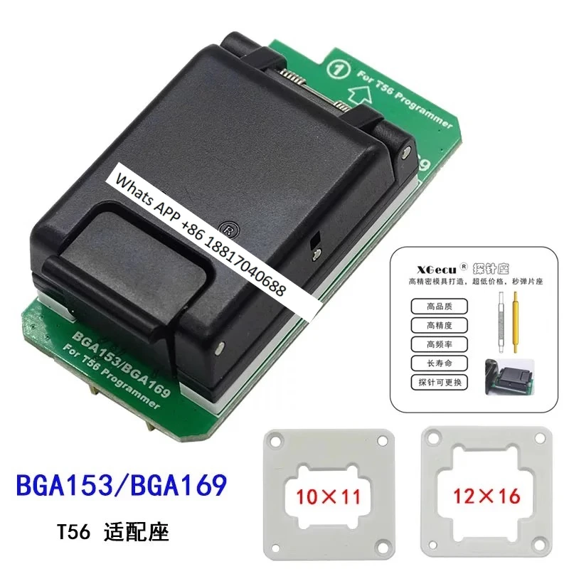 

BGA169 BGA153 IC Adapter Programmer for T56, Double Head Spring Probe Holder