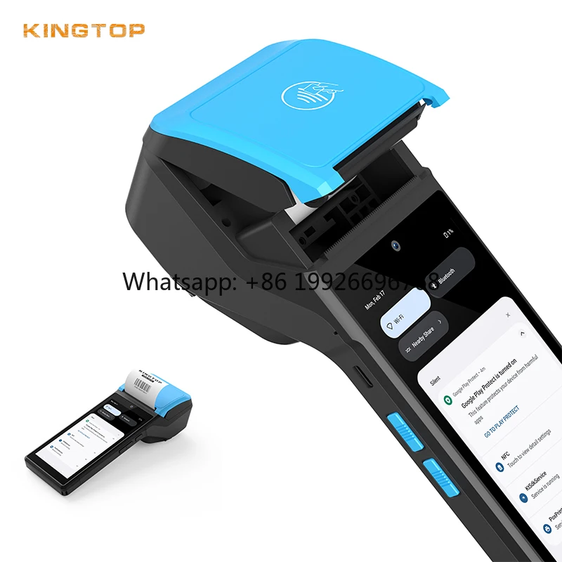 

OEM/ODM Factory Android 12 Smart POS Terminal with Thermal Printer and Barcode Scanner for Ticket Printing and Verification