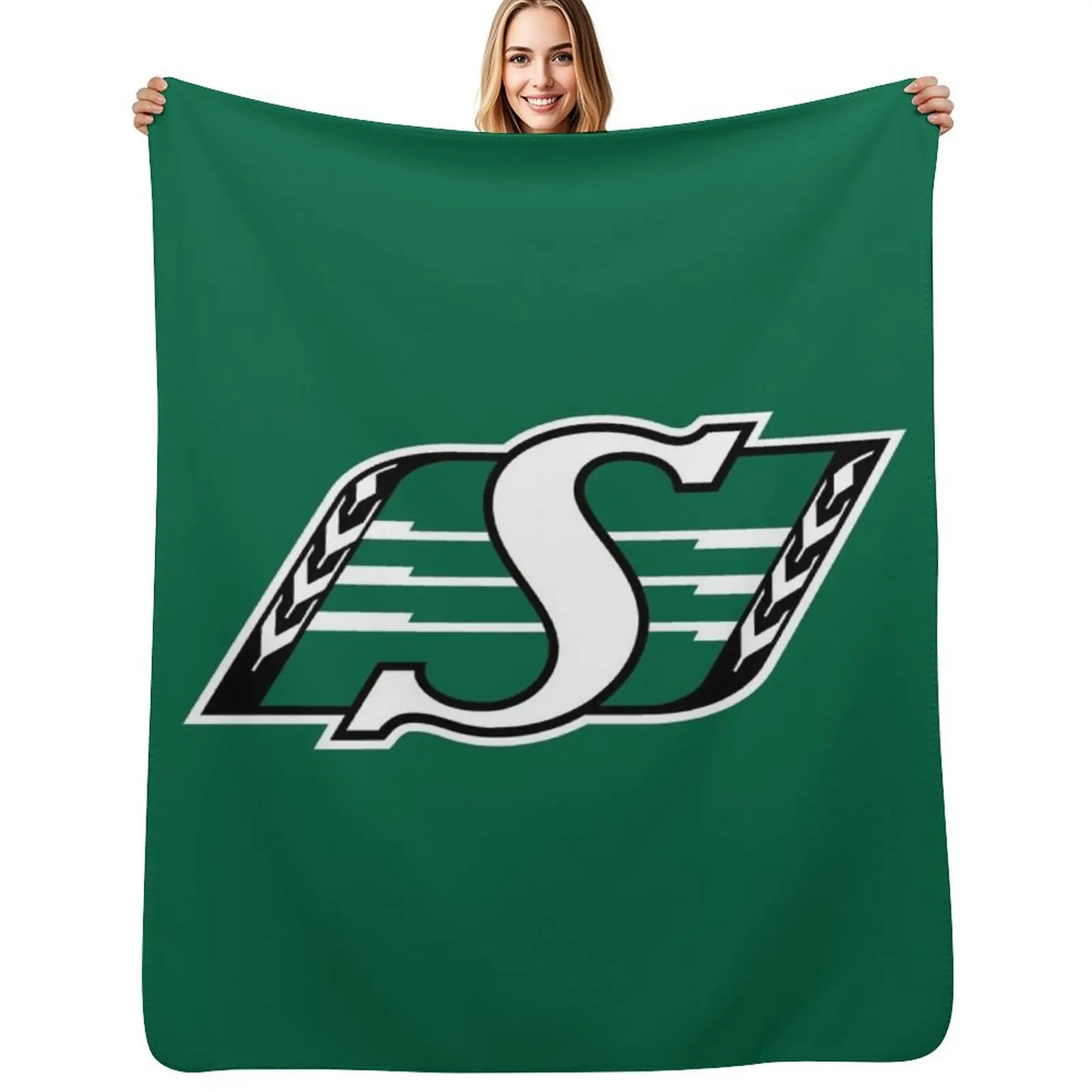 Fan Roughriders Saskatchewan merch Throw Blanket Warm Napping Blanket for Office Couch Bed