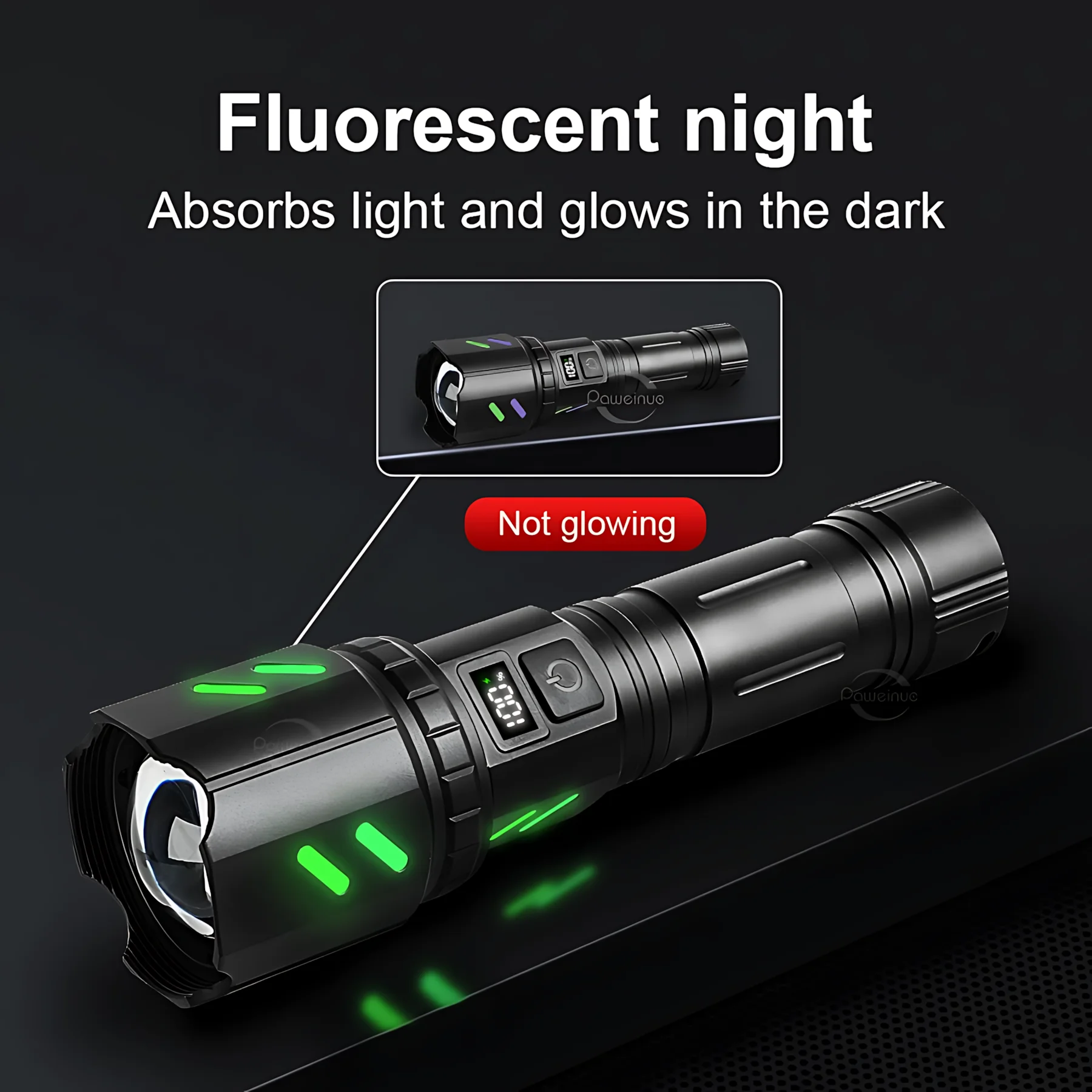 1800Lm Tactical Led Flashlight Type-C Rechargeable, Zoomable 500m Beam Torch, 5 Modes Ipx6 Water Resistant Outdoor Camping Light