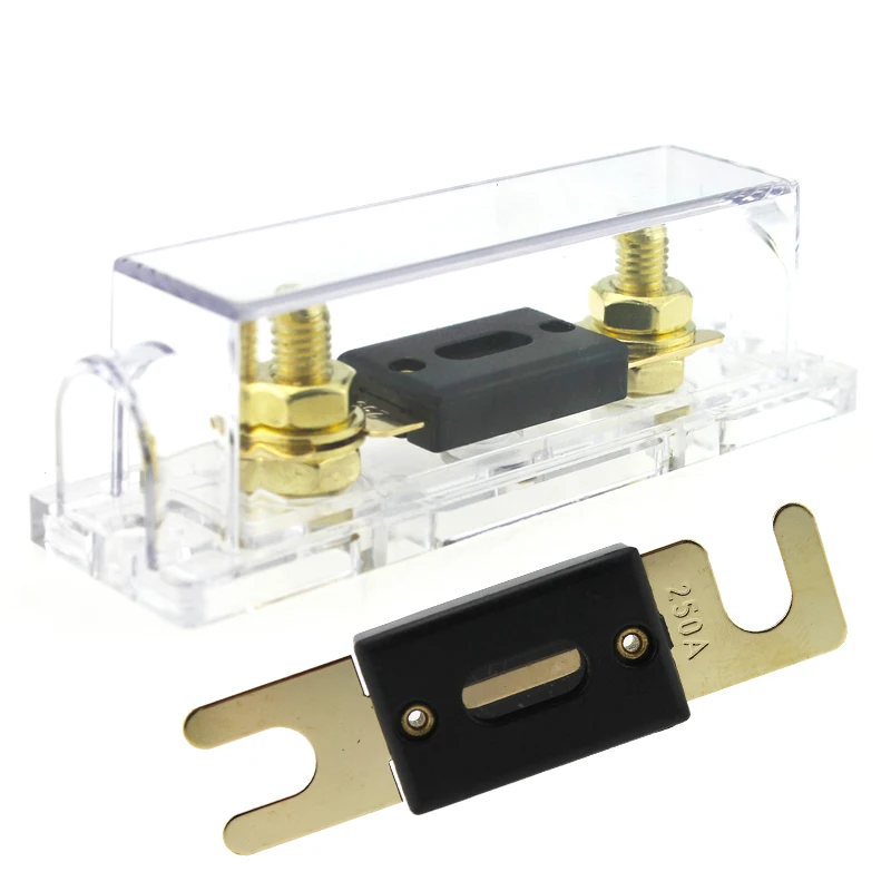 2 STÜCK KOSTENLOSE ANL-SICHERUNG 100A ANL-Sicherungshalter Verteilung INLINE 0 4 8 GA VERGOLDET