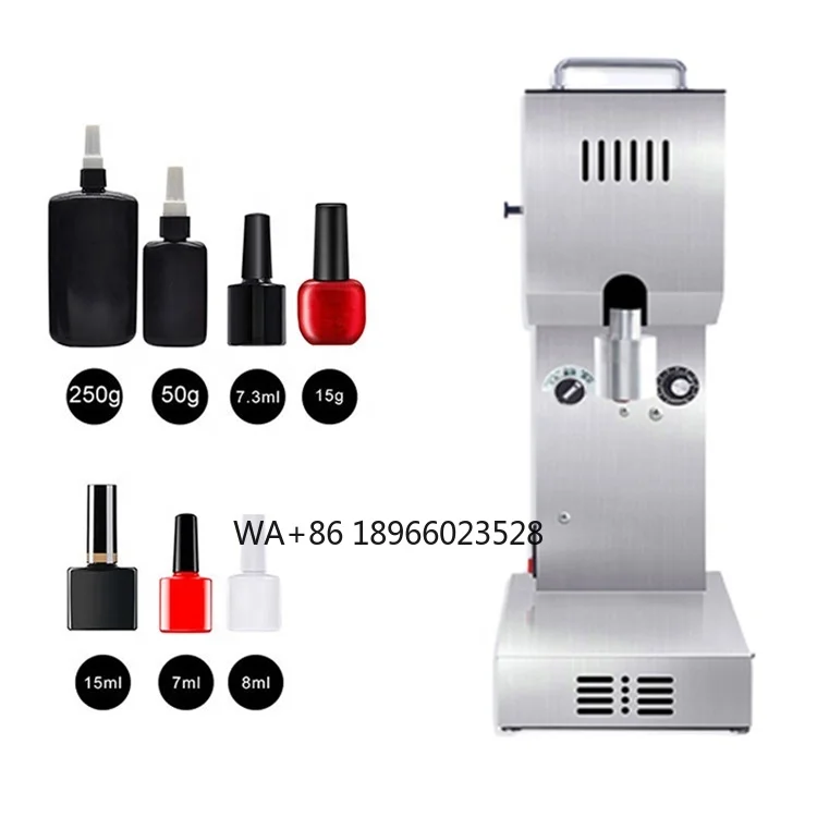 Máquina taponadora de botellas de vidrio Manual, máquina taponadora de botellas pequeñas, máquina taponadora de botellas líquidas de aceite esencial de plástico para Gel de uñas