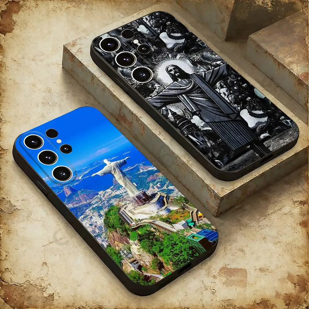 Brazil Christ the Redeemer Custom Phone case For Samsung Galaxy A53,51,72,73,31,30,42 Soft Silicone Black Cover