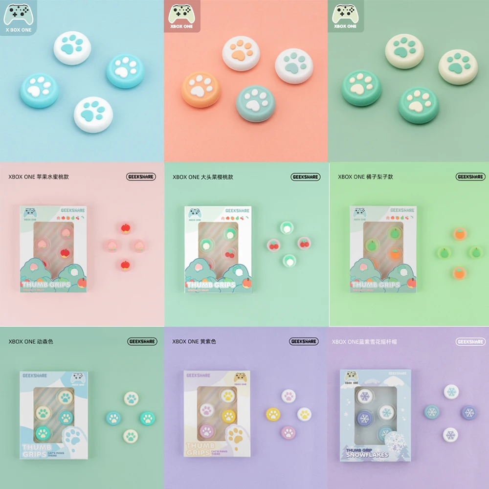 Geekshare 2 para silikonowa miękka uchwyt na kciuki osłona joysticka do kontroler do Xbox One wymiennego etui z kciukiem