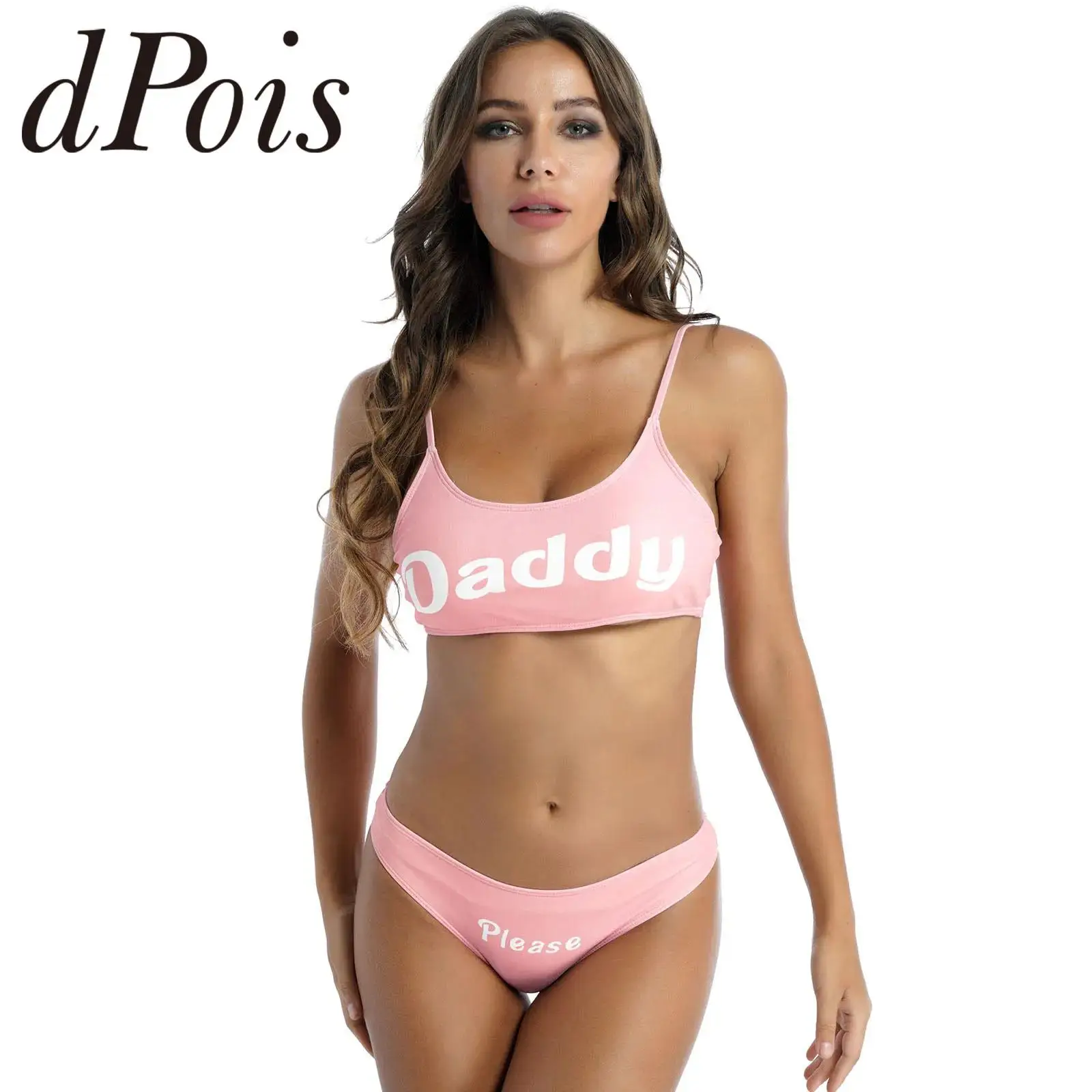 

Swimsuits for Womens Bikinis Set Sexy Lingerie Mini Camisole Bra Tops with Briefs Underwear Anime Cosplay Costumes Swimwear