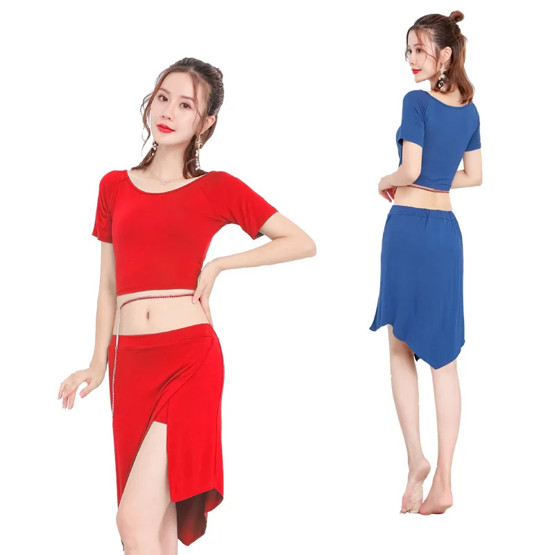 Buikdans oefenpak Oefendanspak Kostuumpak Vrouwelijke magere sexy dans