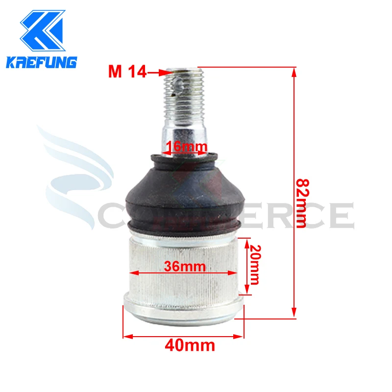 M14 36x20 مللي متر وصلة كروية مناسبة لسبائك الألومنيوم Swingarms JLA-21B دراجة رباعية ATV مركبة جينلينغ 250cc وصلات كروية اكسسوارات
