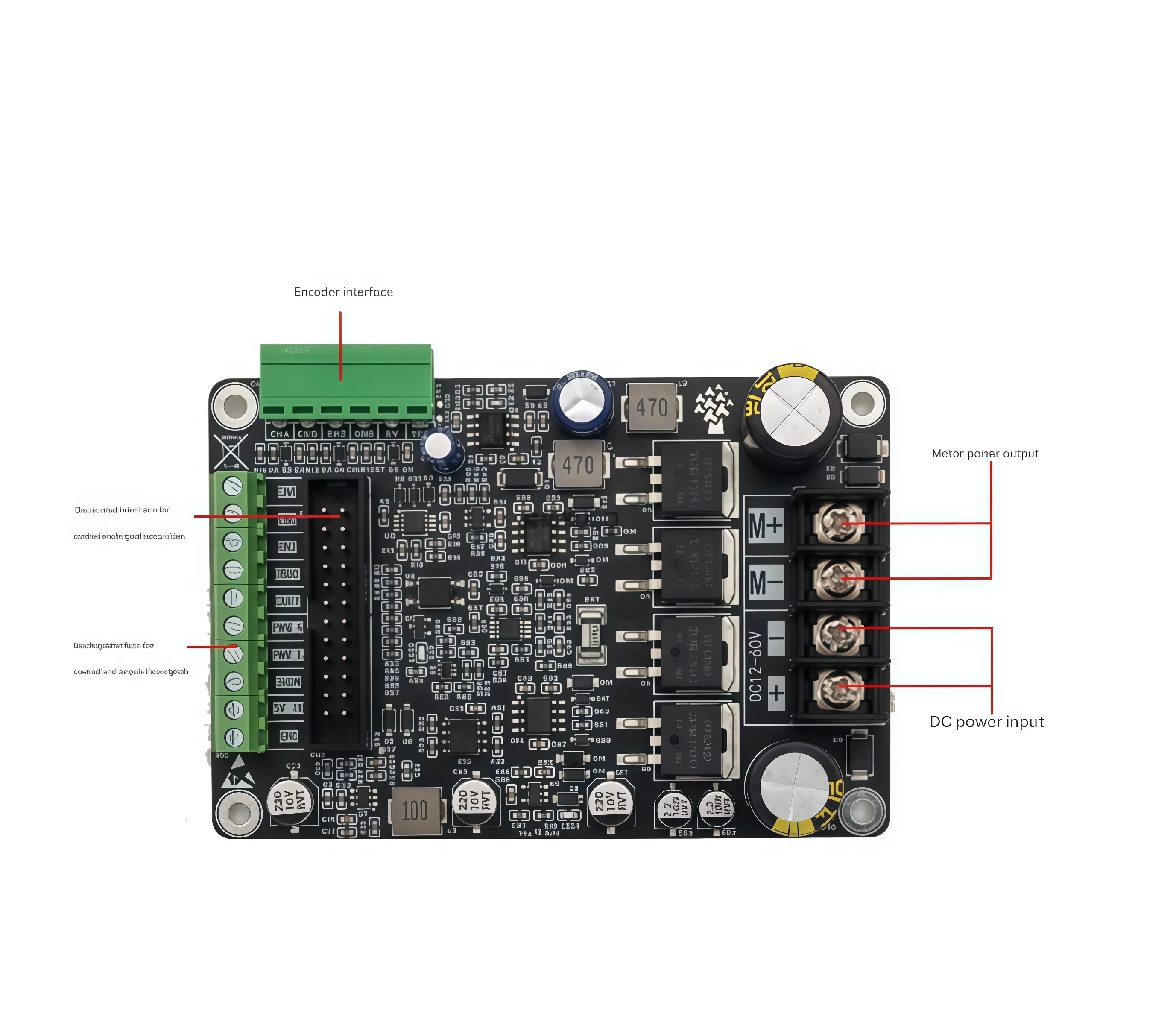 600W DC brushed motor driver board with PID closed-loop control Brand new original